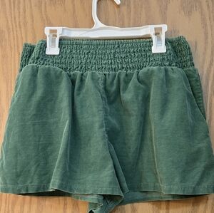 Wild Fable Green Shorts With Elastic Waist